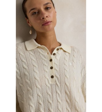 Polo Ralph Lauren Jersey Henley en punto de ochos beige