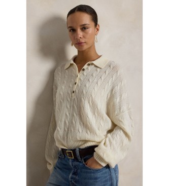 Polo Ralph Lauren Jersey Henley en punto de ochos beige