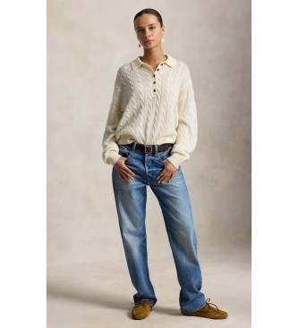 Polo Ralph Lauren Jersey Henley en punto de ochos beige