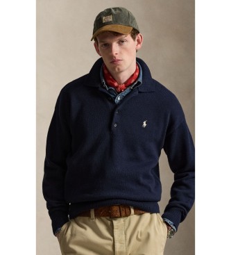 Polo Ralph Lauren Jersey ample en coton avec drapeau marine