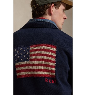 Polo Ralph Lauren Jersey ample en coton avec drapeau marine