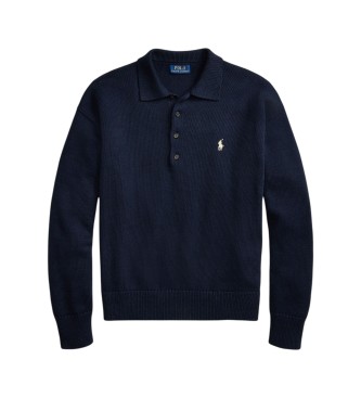 Polo Ralph Lauren Jersey ample en coton avec drapeau marine