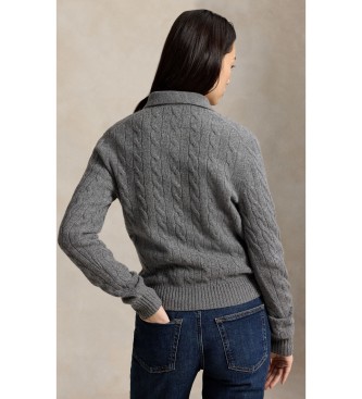 Polo Ralph Lauren Jersey Polo de lana y cachemira gris