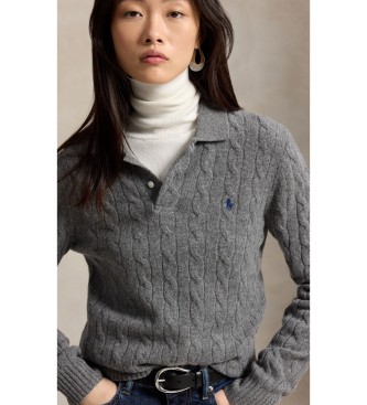 Polo Ralph Lauren Jersey Polo de lana y cachemira gris