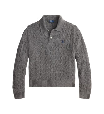 Polo Ralph Lauren Jersey Polo de lana y cachemira gris