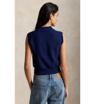 Polo Ralph Lauren Polo de algodão sem mangas marinho