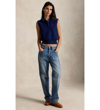 Polo Ralph Lauren Polo de algodão sem mangas marinho