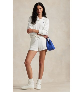Polo Ralph Lauren Weißes Poloshirt aus leichtem Frottee