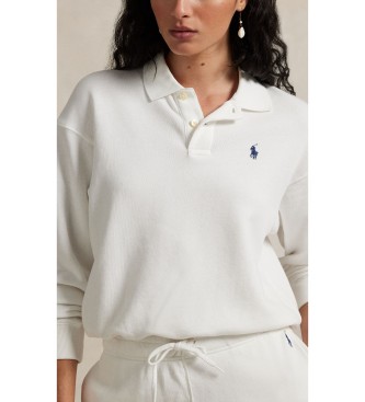 Polo Ralph Lauren Weißes Poloshirt aus leichtem Frottee