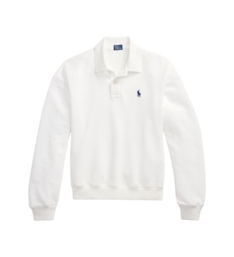Polo Ralph Lauren Weißes Poloshirt aus leichtem Frottee