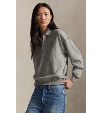Polo Ralph Lauren Poloshirt aus leichtem grauem Frottee