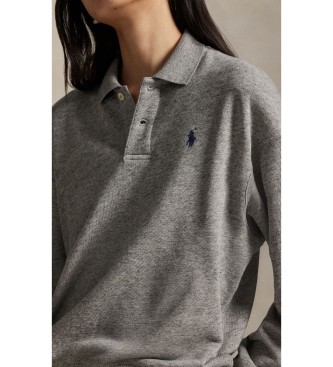 Polo Ralph Lauren Poloshirt aus leichtem grauem Frottee