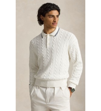 Polo Ralph Lauren Polo trui in wit kabelbreisel
