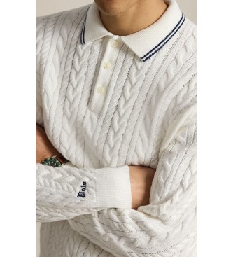 Polo Ralph Lauren Polo trui in wit kabelbreisel