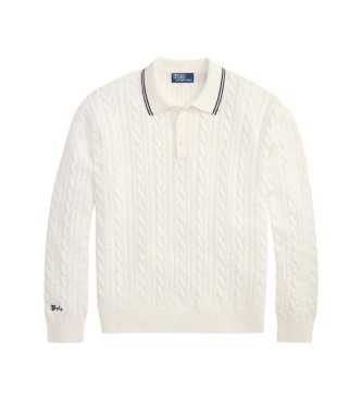 Polo Ralph Lauren Polo trui in wit kabelbreisel