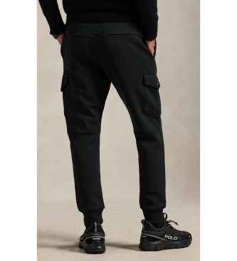 Polo Ralph Lauren Dubbel gebreide cargo joggers zwart