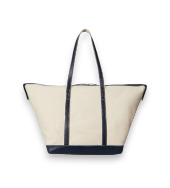 Polo Ralph Lauren Borsa tote shopper grande in tela beige
