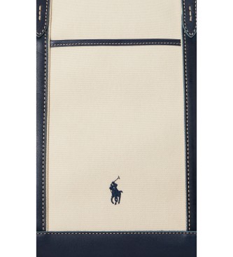 Polo Ralph Lauren Borsa tote shopper grande in tela beige
