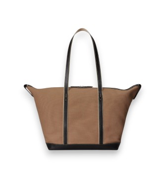 Polo Ralph Lauren Borsa tote shopper grande in tela marrone