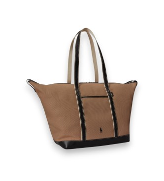 Polo Ralph Lauren Borsa tote shopper grande in tela marrone