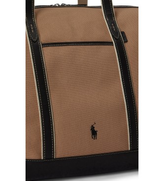 Polo Ralph Lauren Borsa tote shopper grande in tela marrone