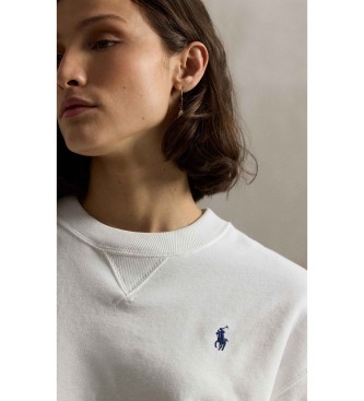 Polo Ralph Lauren Sweat-shirt en molleton à col rond blanc