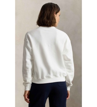 Polo Ralph Lauren Sweat-shirt en molleton à col rond blanc