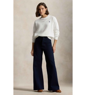 Polo Ralph Lauren Sweat-shirt en molleton à col rond blanc