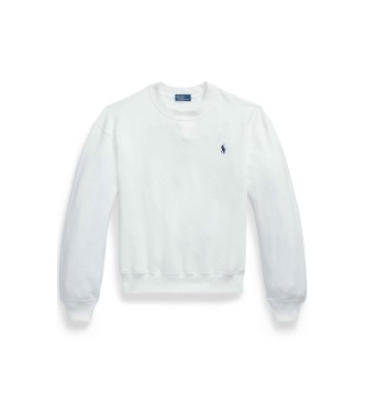 Polo Ralph Lauren Sweat-shirt en molleton à col rond blanc