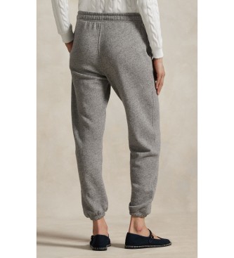 Polo Ralph Lauren Calça de moletom de felpa com cordão cinza