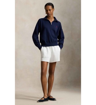 Polo Ralph Lauren L�tt fleecepullover med marinbl� dragkedja