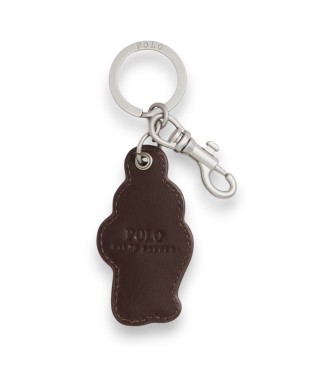 Polo Ralph Lauren Leather key ring with brown Polo Bear
