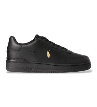 Polo Ralph Lauren Masters zwarte leren sneakers