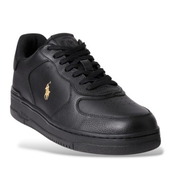 Polo Ralph Lauren Masters zwarte leren sneakers