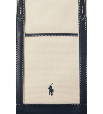 Polo Ralph Lauren Borsa tote shopper media in tela beige