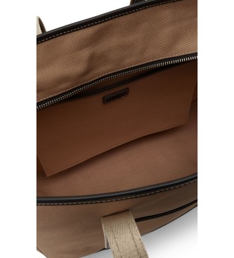 Polo Ralph Lauren Borsa tote shopper media in tela marrone