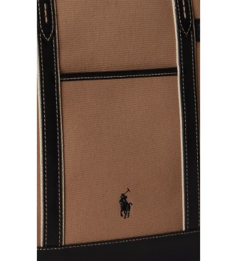 Polo Ralph Lauren Borsa tote shopper media in tela marrone