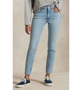 Polo Ralph Lauren Calças de ganga azuis de cintura média Super Slim