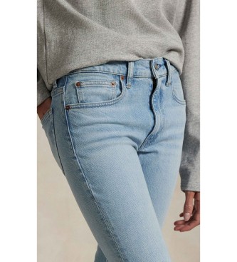 Polo Ralph Lauren Calças de ganga azuis de cintura média Super Slim