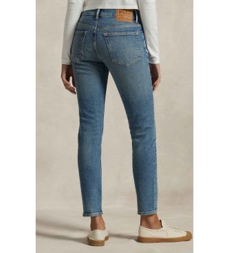 Polo Ralph Lauren Calças de ganga azuis de cintura média Super Slim