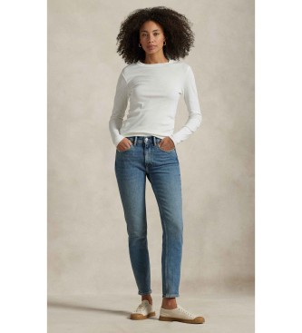Polo Ralph Lauren Calças de ganga azuis de cintura média Super Slim