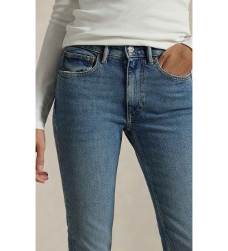 Polo Ralph Lauren Calças de ganga azuis de cintura média Super Slim