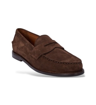 Polo Ralph Lauren Mocassins Alston penny em camur�a castanha