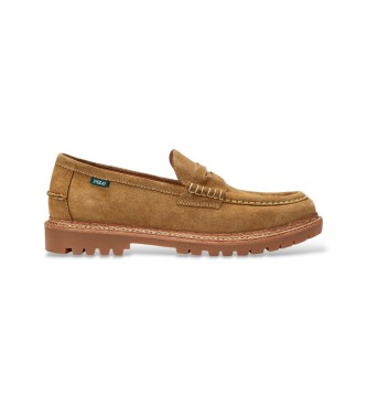 Polo Ralph Lauren Mocassins Jett em camur�a castanha clara