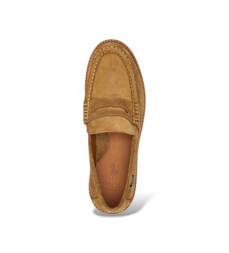 Polo Ralph Lauren Mocassins Jett em camur�a castanha clara