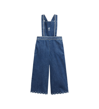Polo Ralph Lauren Blå broderad jeansoverall