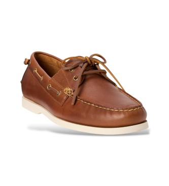 Polo Ralph Lauren Merton b�tskor i l�der med bruna klossar