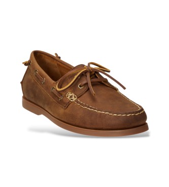 Polo Ralph Lauren Scarpe da barca in pelle marrone Merton