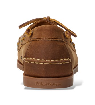 Polo Ralph Lauren Scarpe da barca in pelle marrone Merton