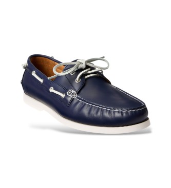 Polo Ralph Lauren Scarpe da barca Merton in pelle blu navy